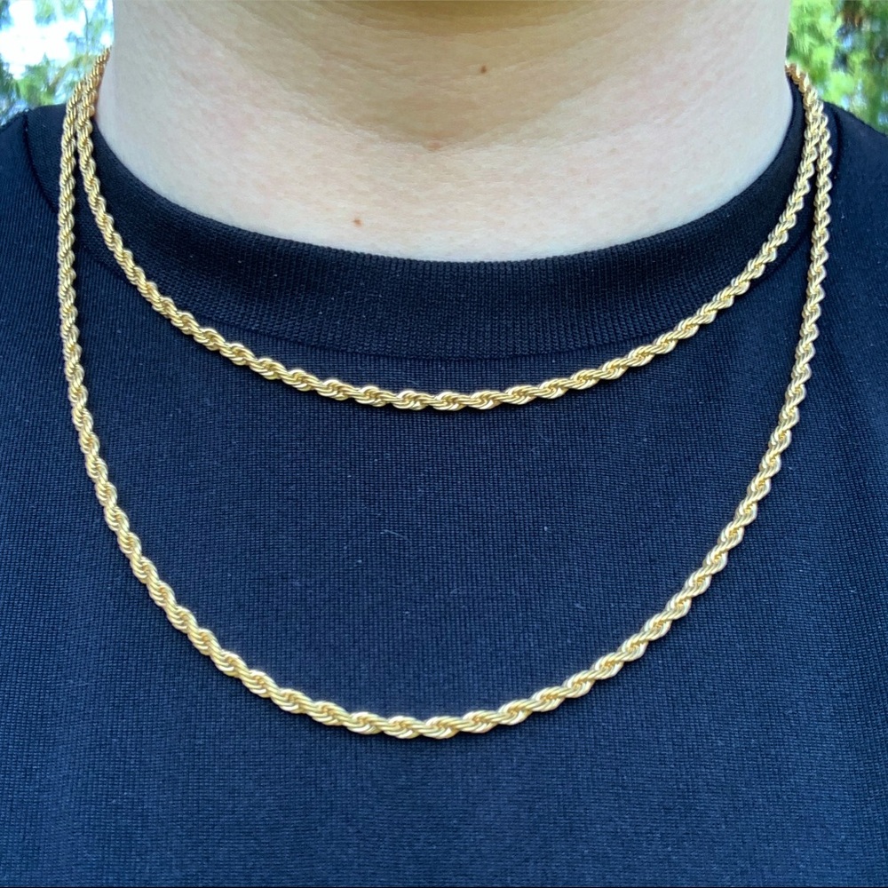 3mm Gold Rope Chain 18”/22”